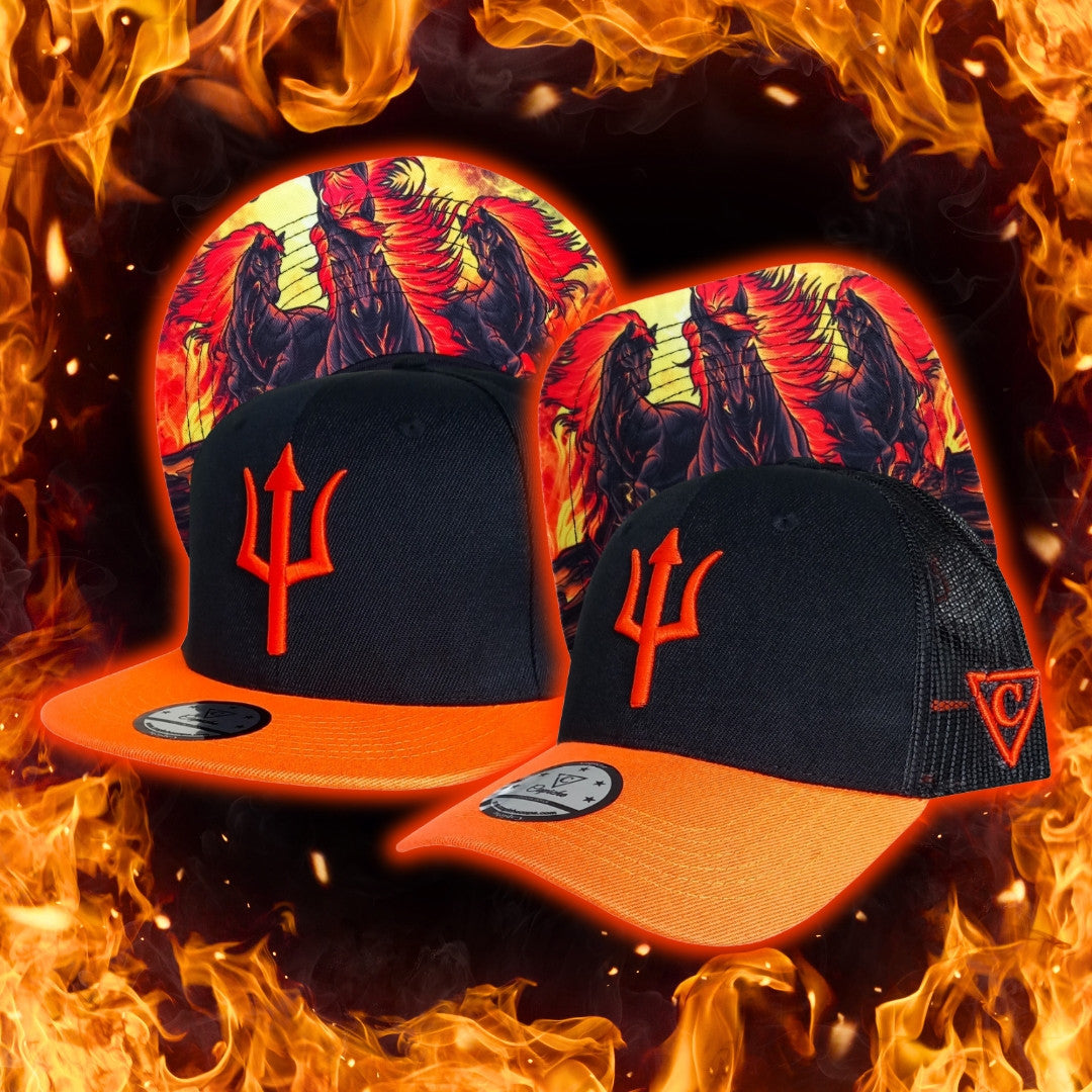 Aethon Snapback - Black/Orange