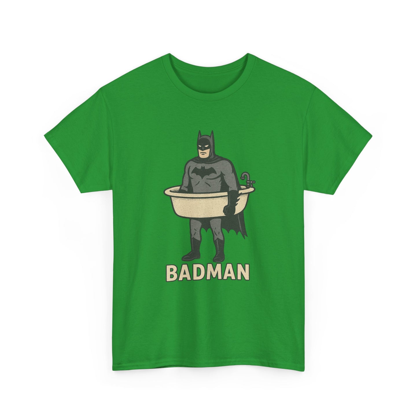 Lustiges Badman Badewannen-T-Shirt, Unisex-Baumwoll-Shirt, Geschenk für Superhelden-Fans, Humor-Bekleidung, Schrulliges Grafik-T-Shirt 