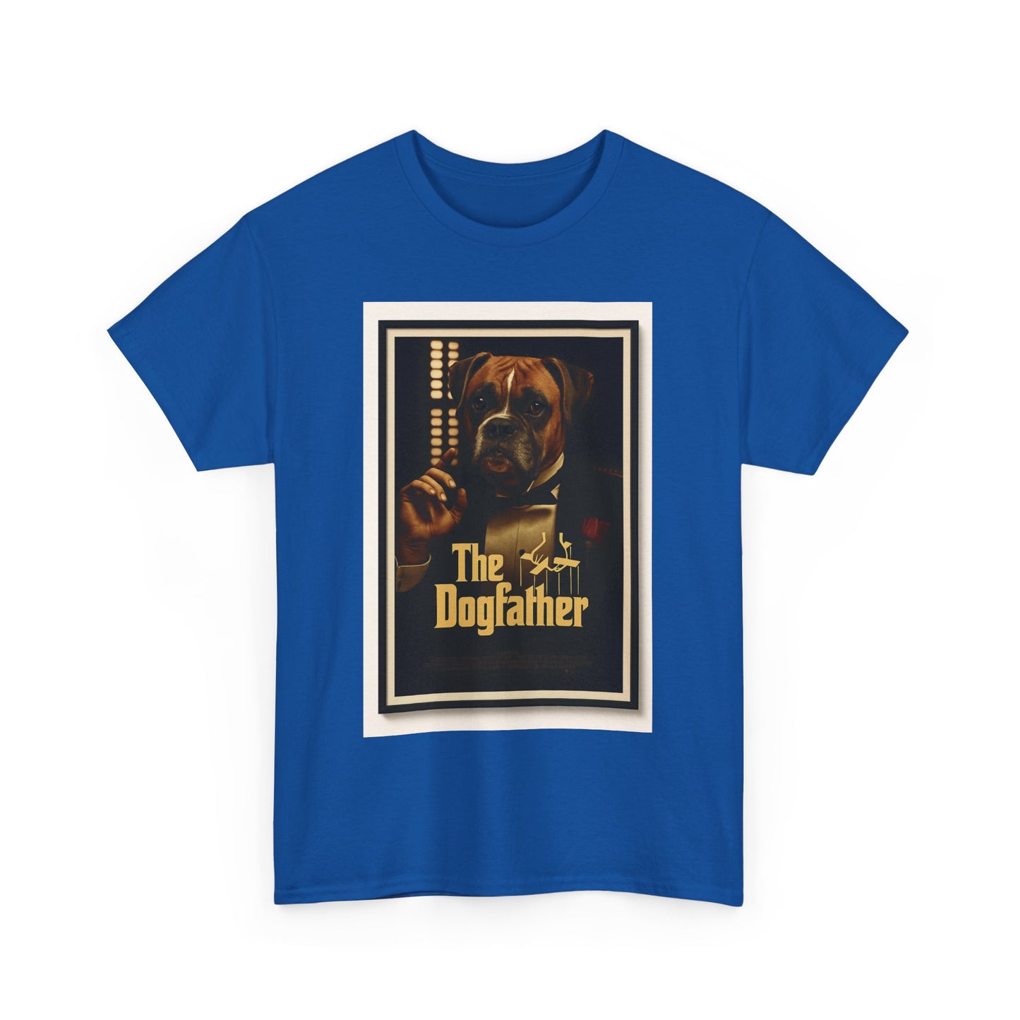 T-shirt unisexe en coton épais « The Dogfather » - Cadeau amusant pour les amoureux des chiens, pour les papas, pour les amoureux des animaux, pour un anniversaire ou Noël. 