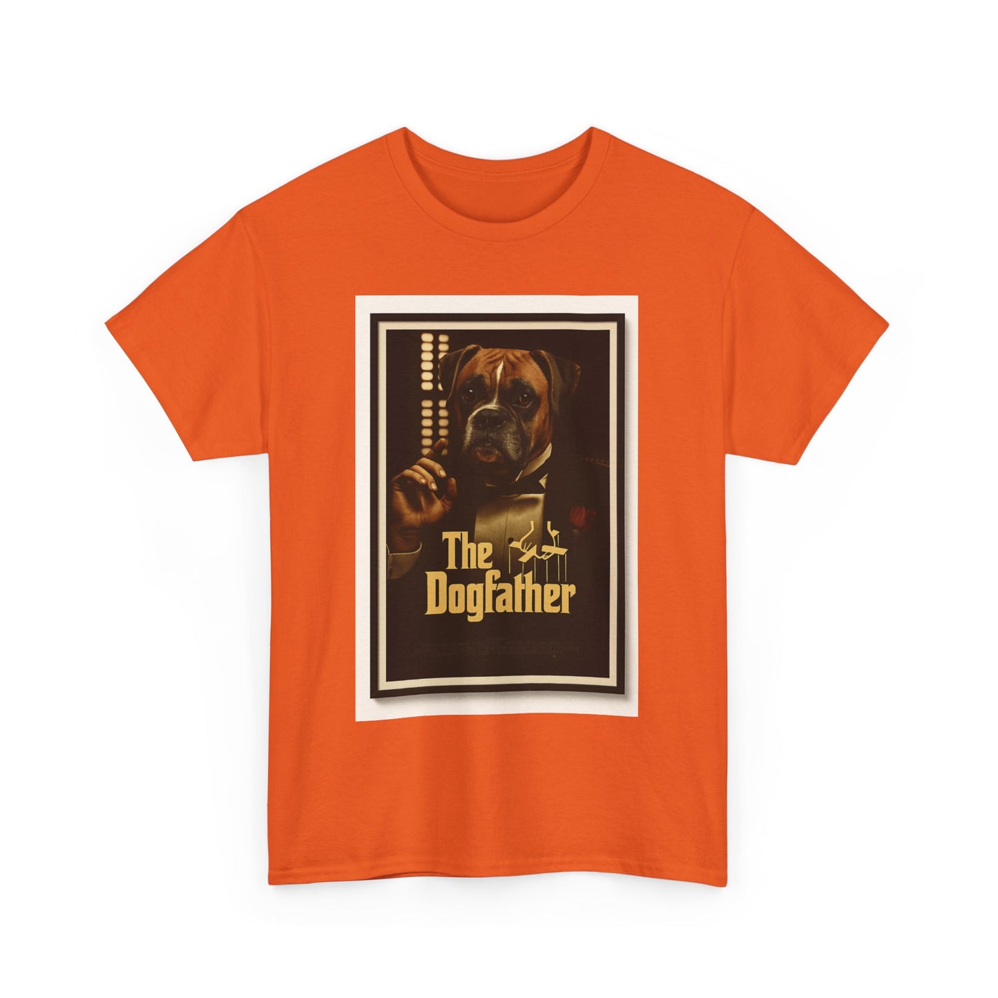 T-shirt unisexe en coton épais « The Dogfather » - Cadeau amusant pour les amoureux des chiens, pour les papas, pour les amoureux des animaux, pour un anniversaire ou Noël. 