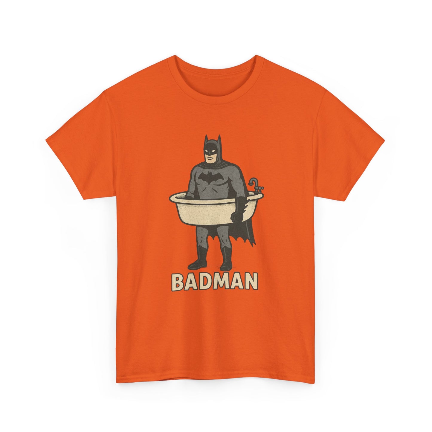 Lustiges Badman Badewannen-T-Shirt, Unisex-Baumwoll-Shirt, Geschenk für Superhelden-Fans, Humor-Bekleidung, Schrulliges Grafik-T-Shirt 