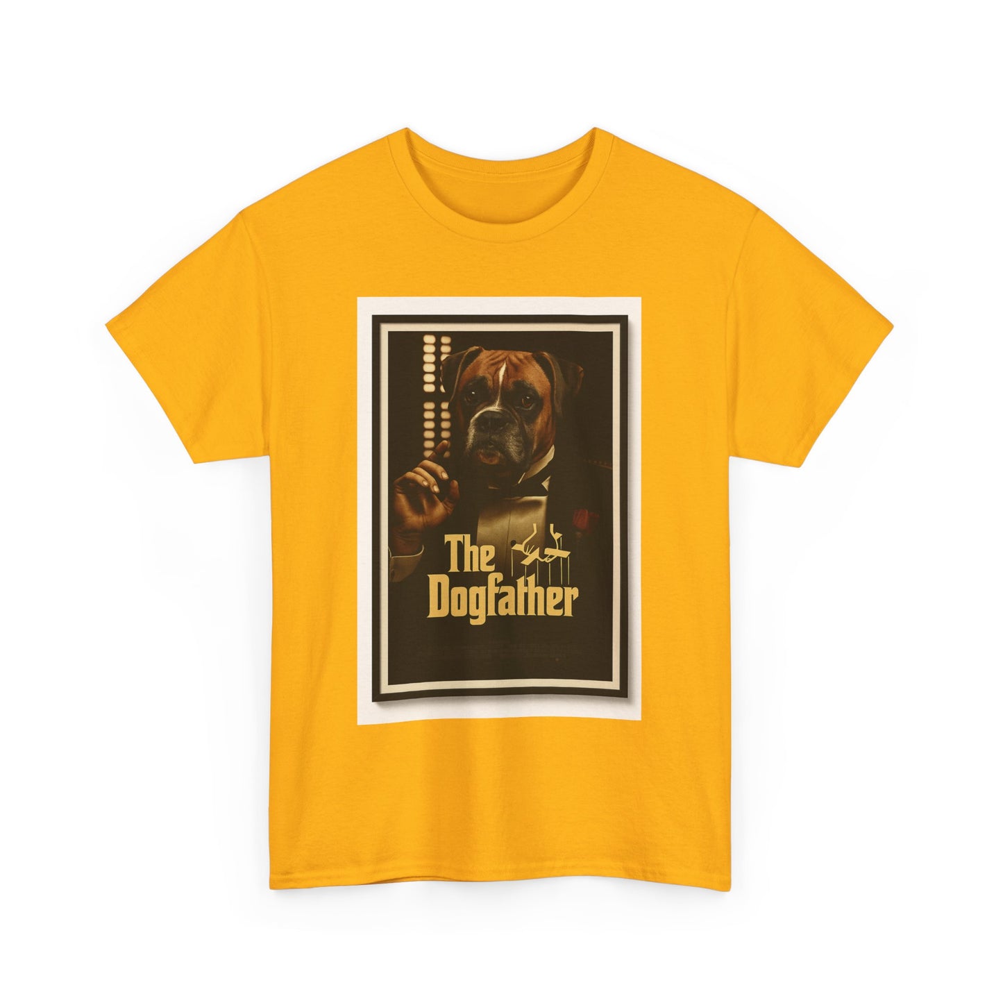 T-shirt unisexe en coton épais « The Dogfather » - Cadeau amusant pour les amoureux des chiens, pour les papas, pour les amoureux des animaux, pour un anniversaire ou Noël. 