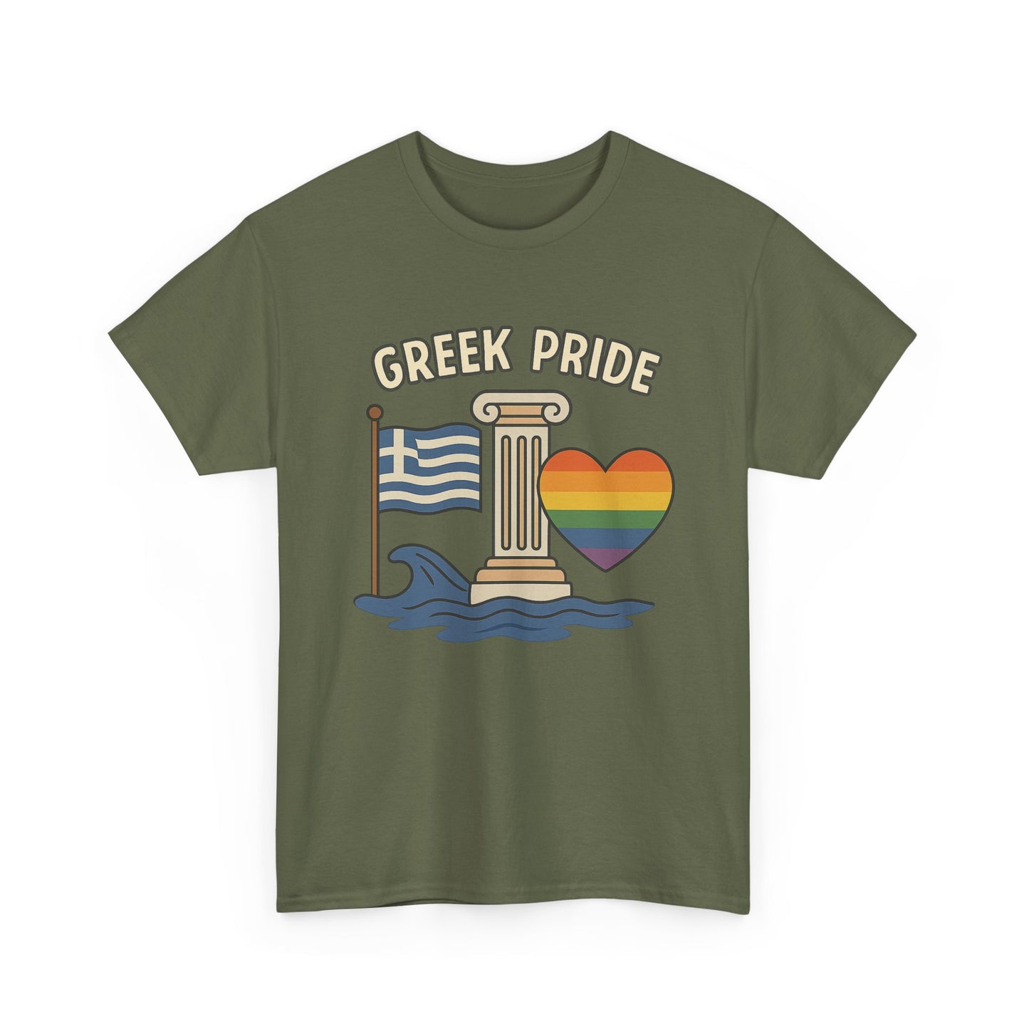 Griechischer Stolz - Inspiriertes Grafik-T-Shirt, Urlaubsshirt, Reise-Souvenir, Unisex-Baumwoll-T-Shirt, Sommerbekleidung, Freizeitkleidung 
