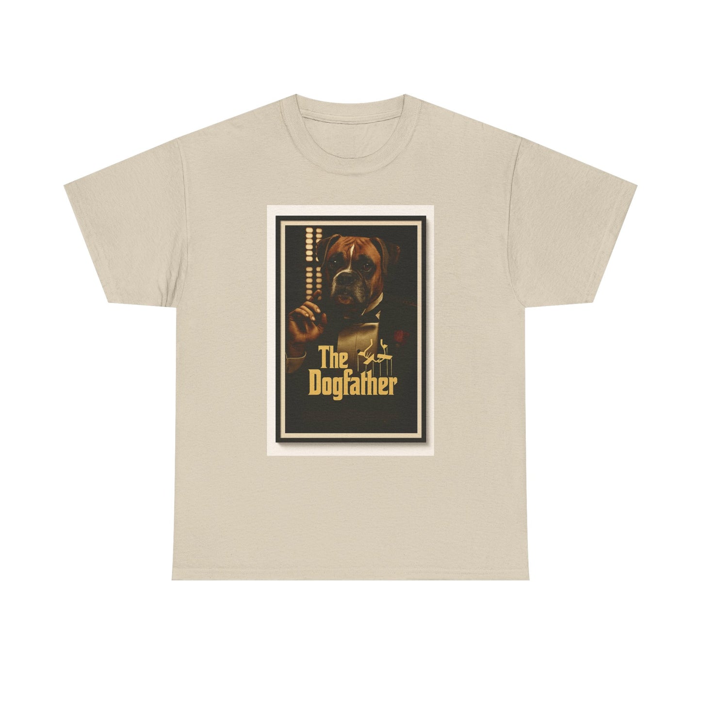 T-shirt unisexe en coton épais « The Dogfather » - Cadeau amusant pour les amoureux des chiens, pour les papas, pour les amoureux des animaux, pour un anniversaire ou Noël. 