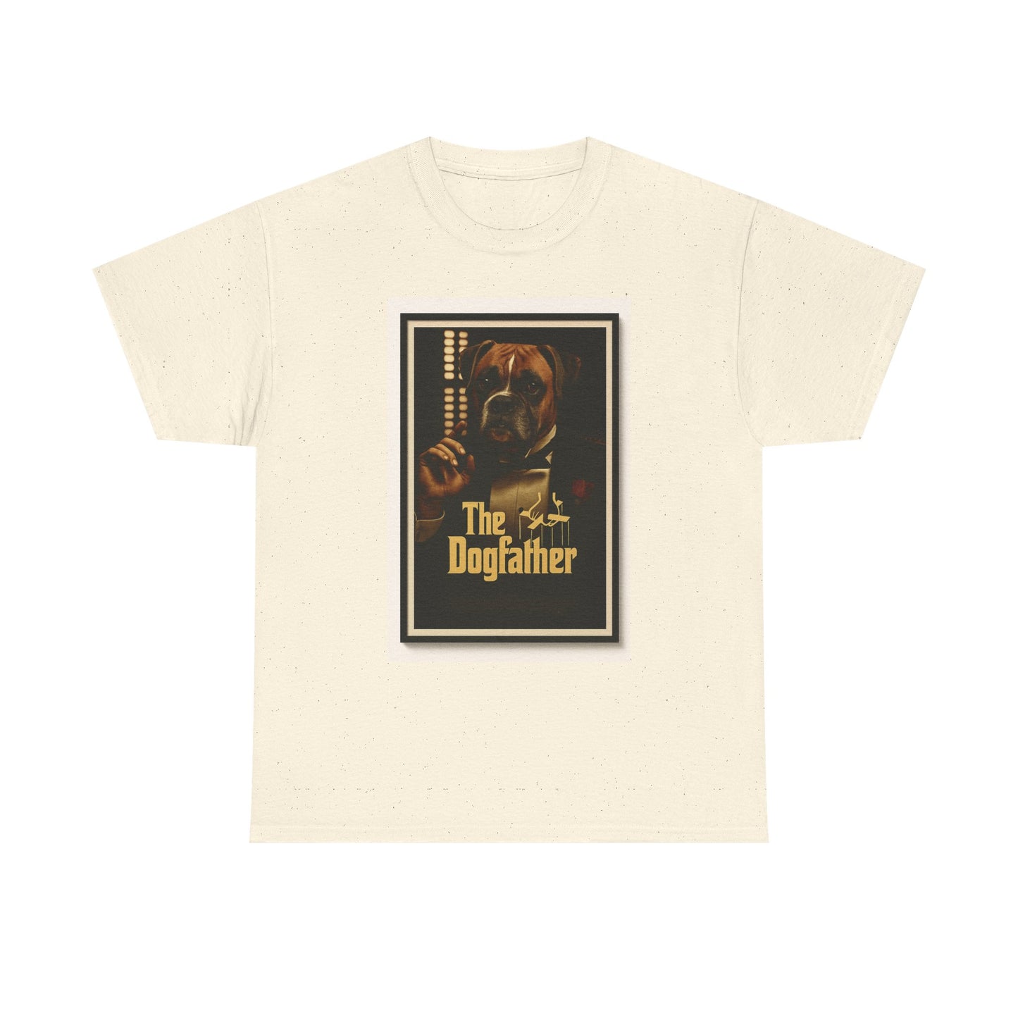 T-shirt unisexe en coton épais « The Dogfather » - Cadeau amusant pour les amoureux des chiens, pour les papas, pour les amoureux des animaux, pour un anniversaire ou Noël. 