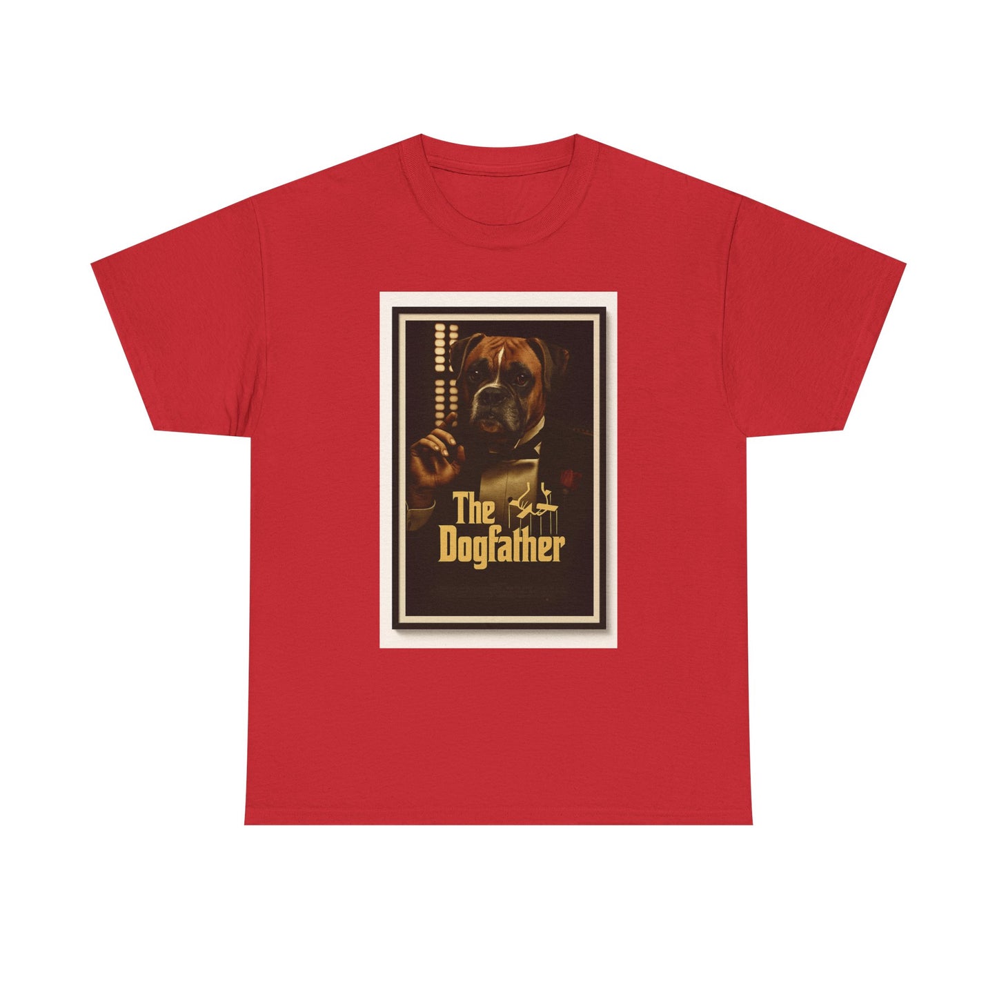T-shirt unisexe en coton épais « The Dogfather » - Cadeau amusant pour les amoureux des chiens, pour les papas, pour les amoureux des animaux, pour un anniversaire ou Noël. 