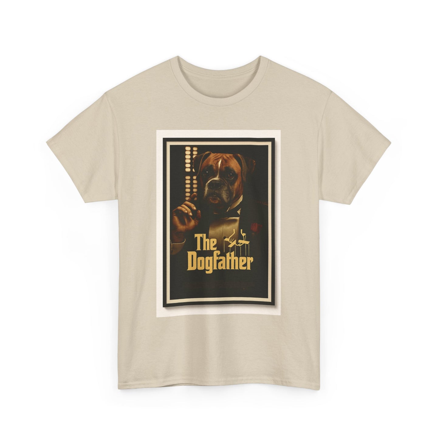 T-shirt unisexe en coton épais « The Dogfather » - Cadeau amusant pour les amoureux des chiens, pour les papas, pour les amoureux des animaux, pour un anniversaire ou Noël. 