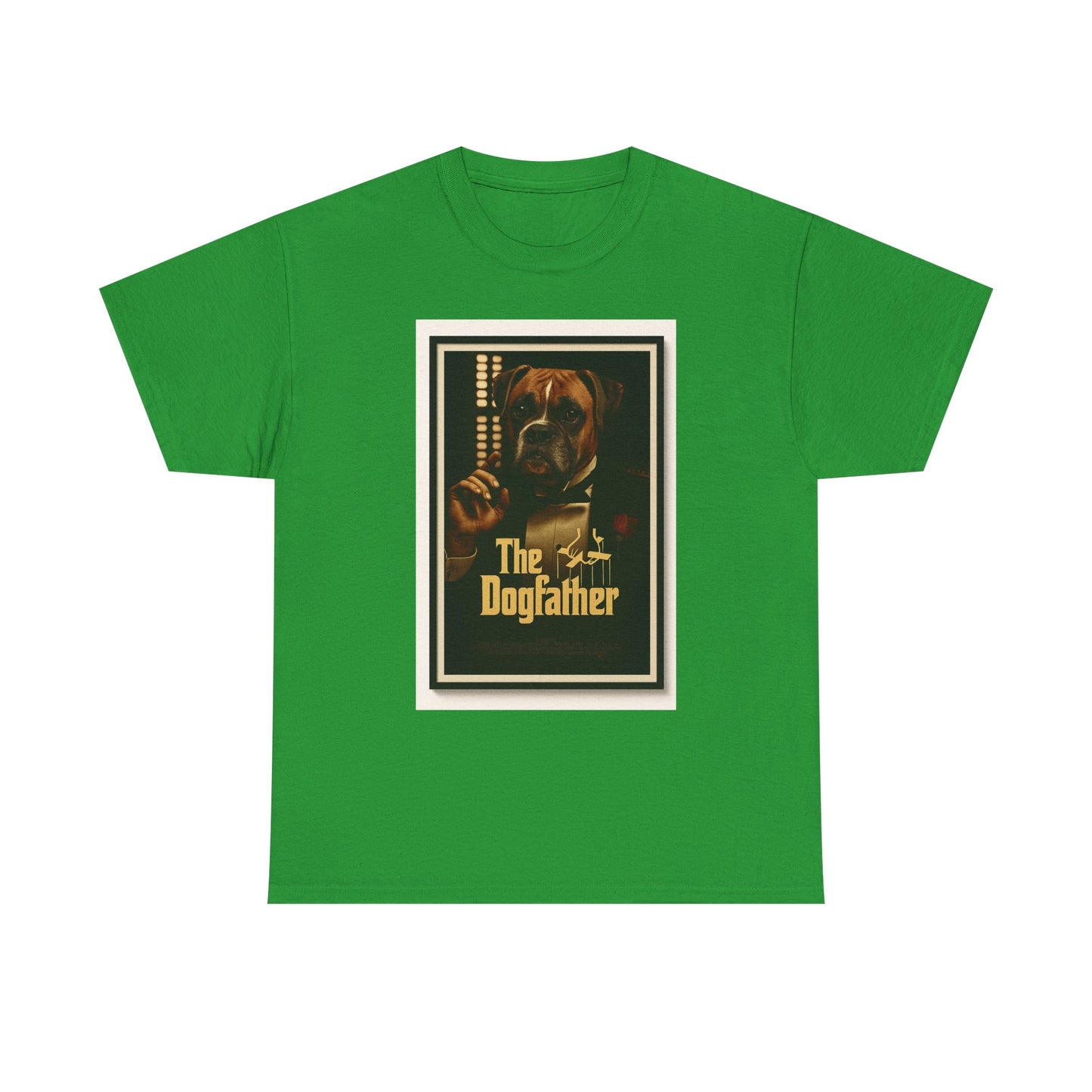 T-shirt unisexe en coton épais « The Dogfather » - Cadeau amusant pour les amoureux des chiens, pour les papas, pour les amoureux des animaux, pour un anniversaire ou Noël. 