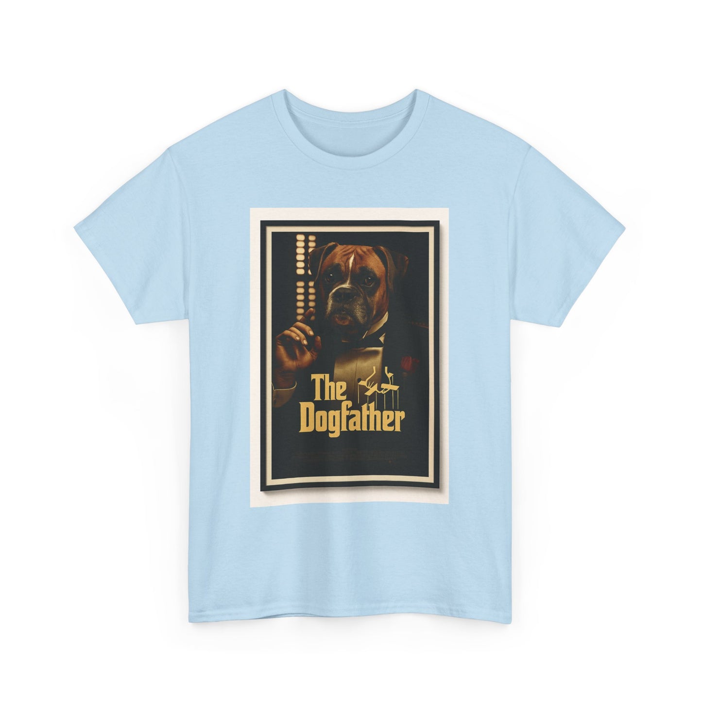 T-shirt unisexe en coton épais « The Dogfather » - Cadeau amusant pour les amoureux des chiens, pour les papas, pour les amoureux des animaux, pour un anniversaire ou Noël. 