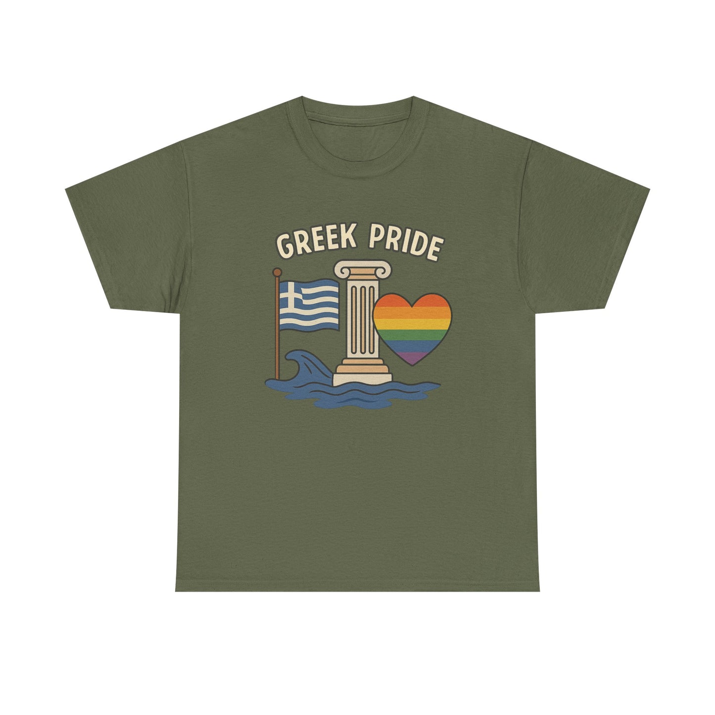 Griechischer Stolz - Inspiriertes Grafik-T-Shirt, Urlaubsshirt, Reise-Souvenir, Unisex-Baumwoll-T-Shirt, Sommerbekleidung, Freizeitkleidung 