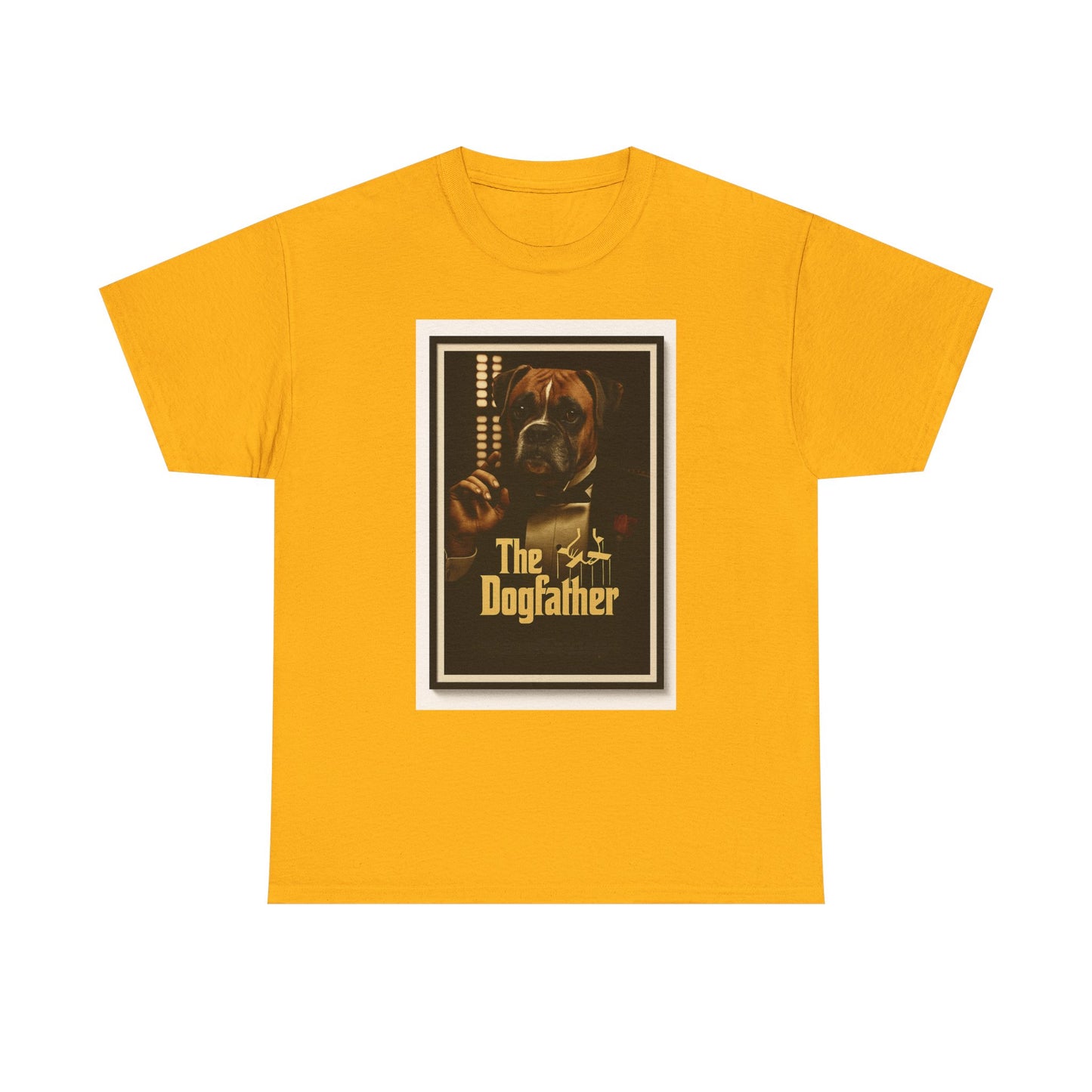 T-shirt unisexe en coton épais « The Dogfather » - Cadeau amusant pour les amoureux des chiens, pour les papas, pour les amoureux des animaux, pour un anniversaire ou Noël. 