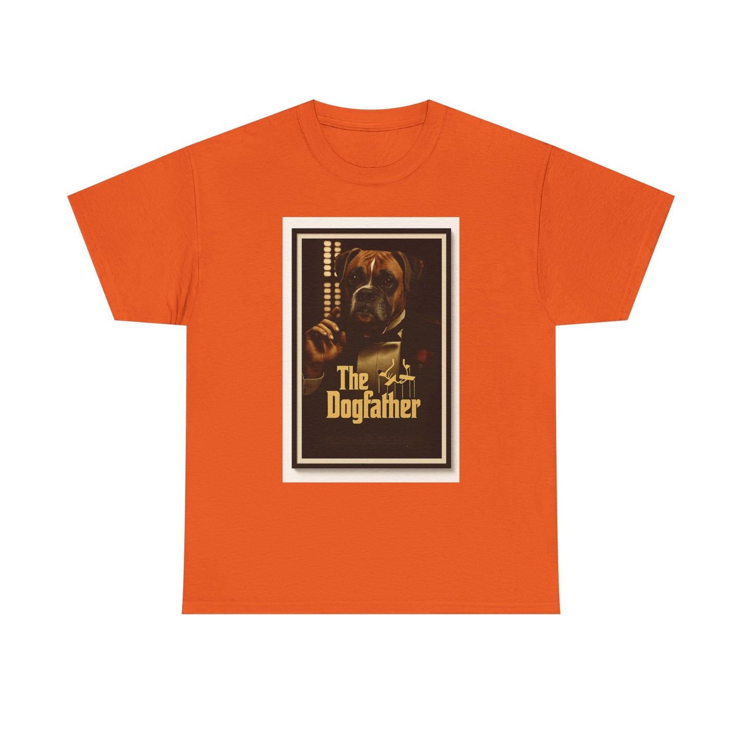 T-shirt unisexe en coton épais « The Dogfather » - Cadeau amusant pour les amoureux des chiens, pour les papas, pour les amoureux des animaux, pour un anniversaire ou Noël. 