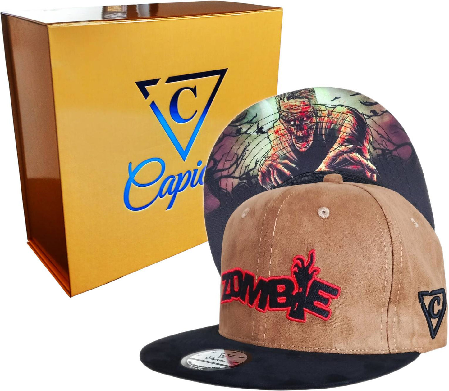 Zombie Snapback - Brown Suede/Black Suede