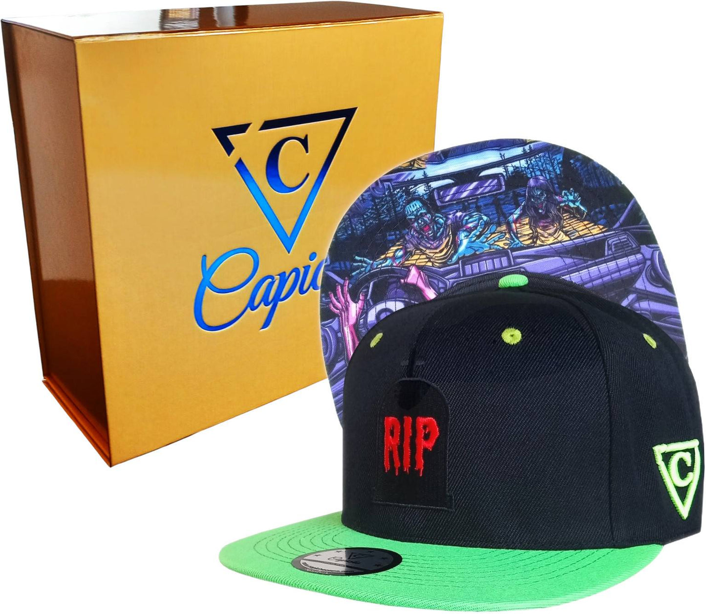 Zombie Attack Snapback - Black/Neon Green