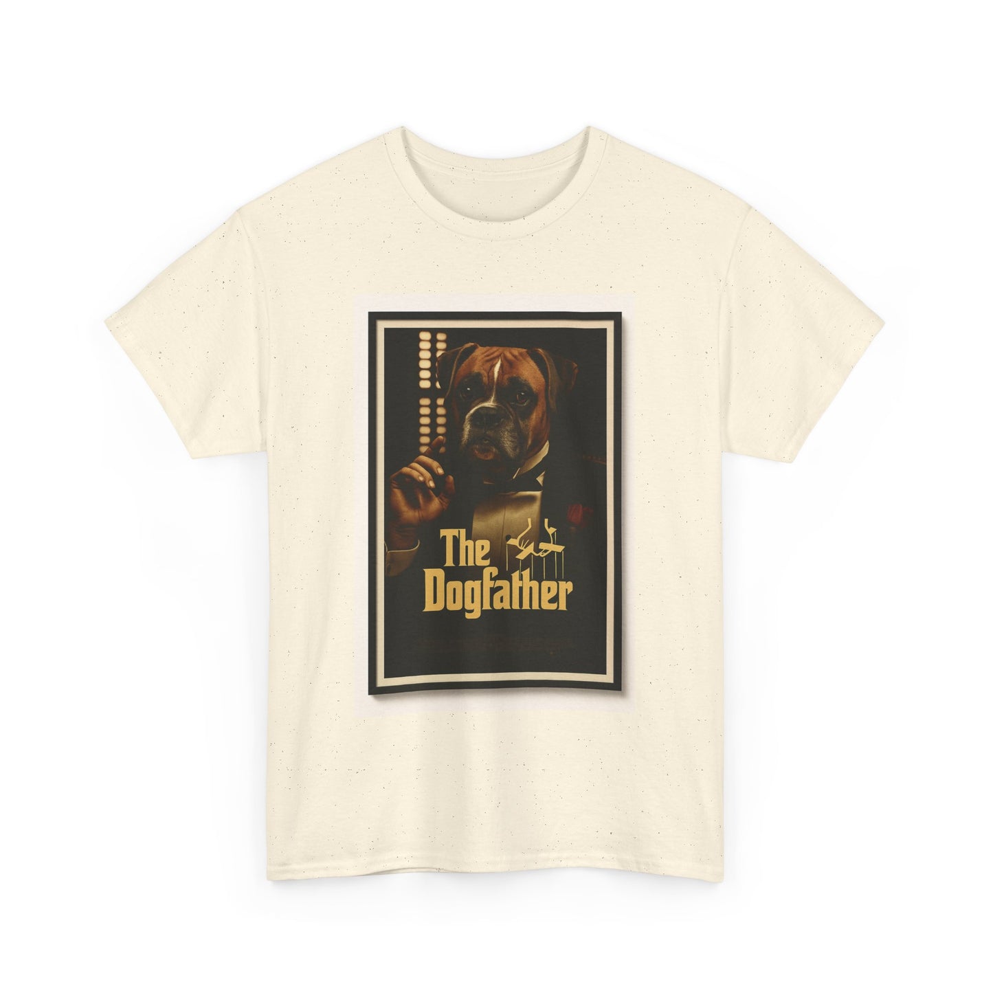 T-shirt unisexe en coton épais « The Dogfather » - Cadeau amusant pour les amoureux des chiens, pour les papas, pour les amoureux des animaux, pour un anniversaire ou Noël. 