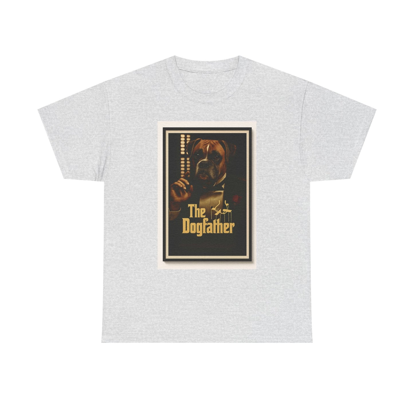 T-shirt unisexe en coton épais « The Dogfather » - Cadeau amusant pour les amoureux des chiens, pour les papas, pour les amoureux des animaux, pour un anniversaire ou Noël. 