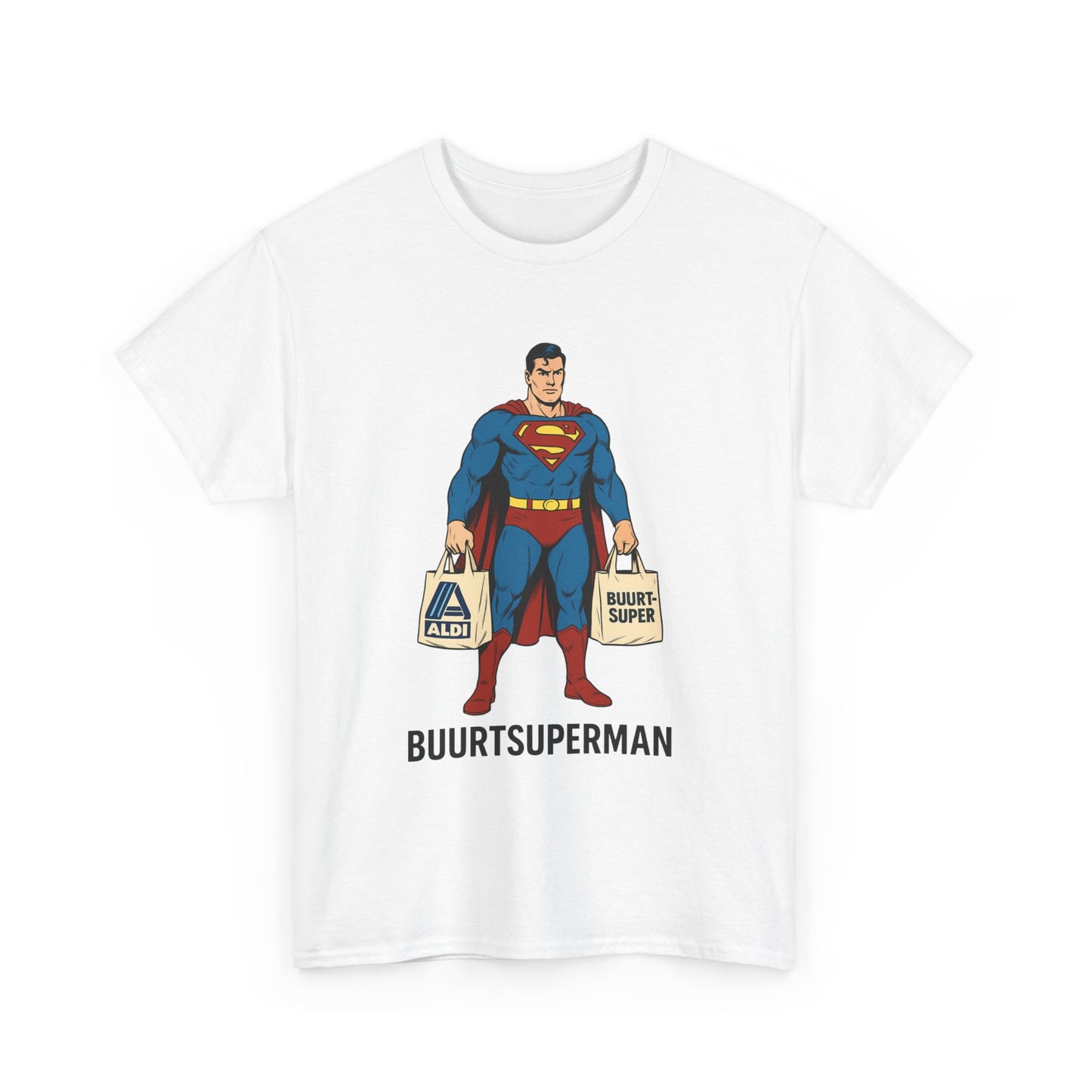 Funny Superman  Tee, Unisex Cotton Shirt, Gift for Superhero Fans, Humor Apparel, Quirky Graphic Tee