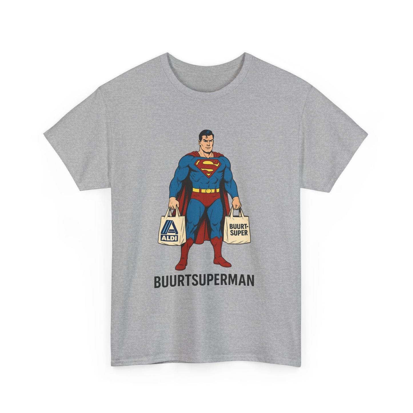 Funny Superman  Tee, Unisex Cotton Shirt, Gift for Superhero Fans, Humor Apparel, Quirky Graphic Tee