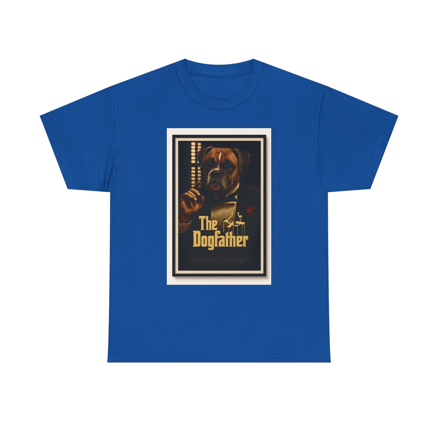 T-shirt unisexe en coton épais « The Dogfather » - Cadeau amusant pour les amoureux des chiens, pour les papas, pour les amoureux des animaux, pour un anniversaire ou Noël. 