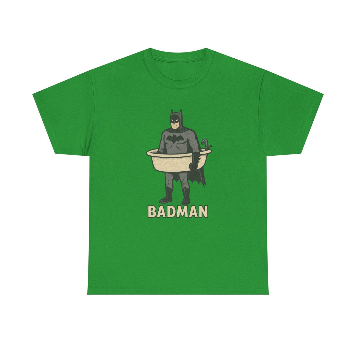 Lustiges Badman Badewannen-T-Shirt, Unisex-Baumwoll-Shirt, Geschenk für Superhelden-Fans, Humor-Bekleidung, Schrulliges Grafik-T-Shirt 