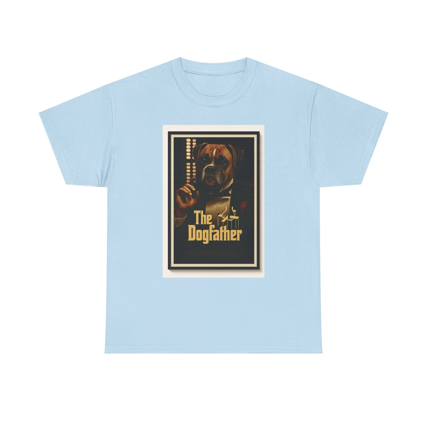 T-shirt unisexe en coton épais « The Dogfather » - Cadeau amusant pour les amoureux des chiens, pour les papas, pour les amoureux des animaux, pour un anniversaire ou Noël. 