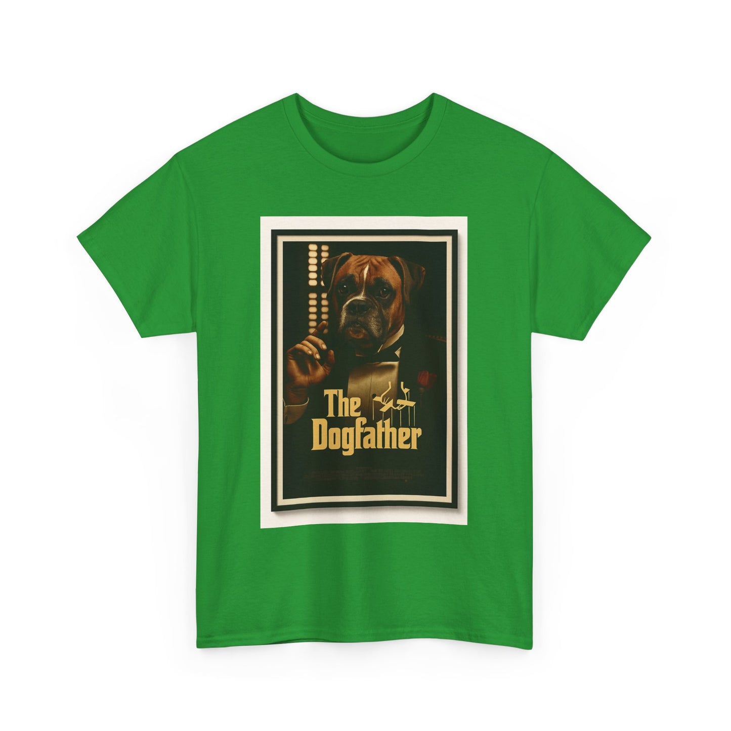 T-shirt unisexe en coton épais « The Dogfather » - Cadeau amusant pour les amoureux des chiens, pour les papas, pour les amoureux des animaux, pour un anniversaire ou Noël. 
