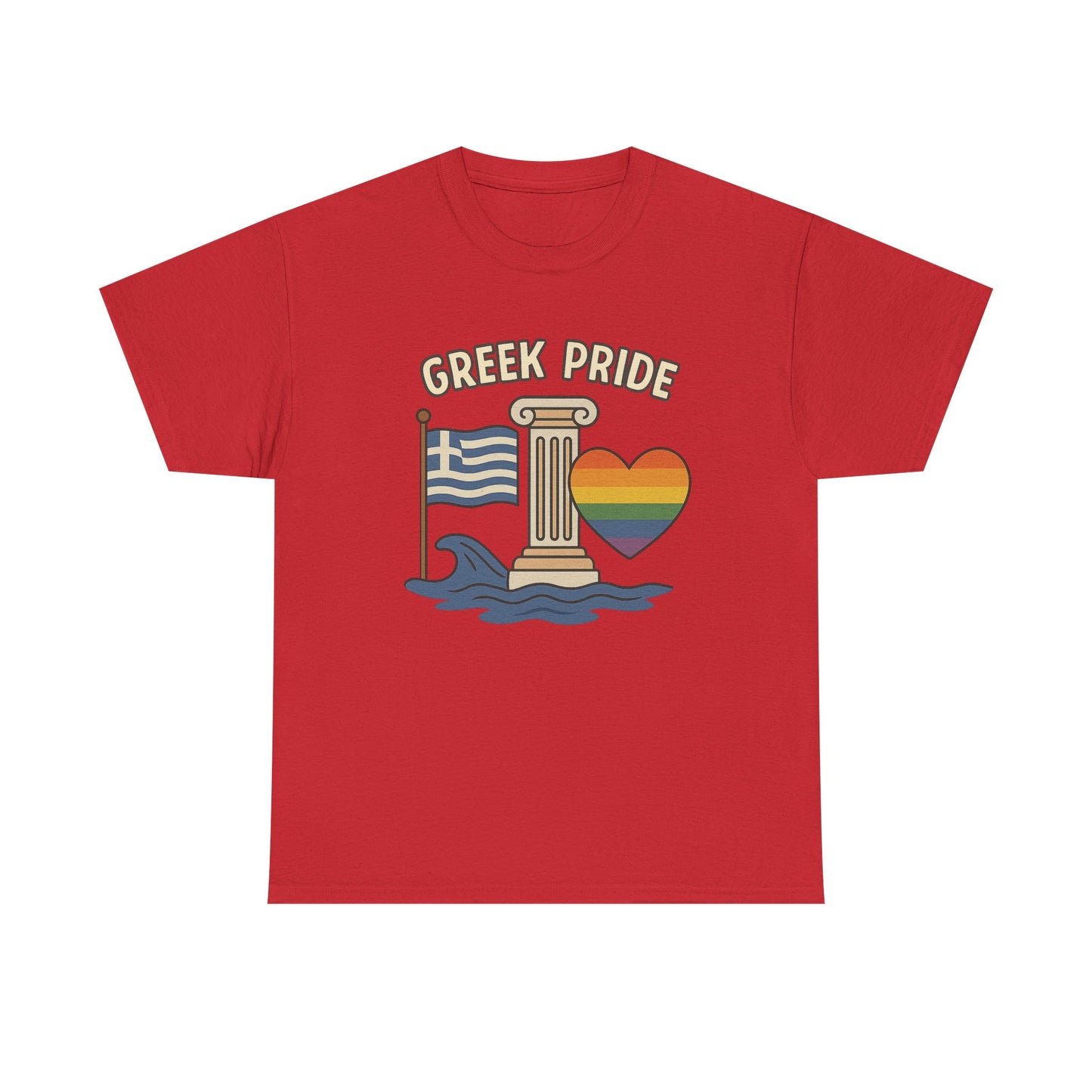 Griechischer Stolz - Inspiriertes Grafik-T-Shirt, Urlaubsshirt, Reise-Souvenir, Unisex-Baumwoll-T-Shirt, Sommerbekleidung, Freizeitkleidung 