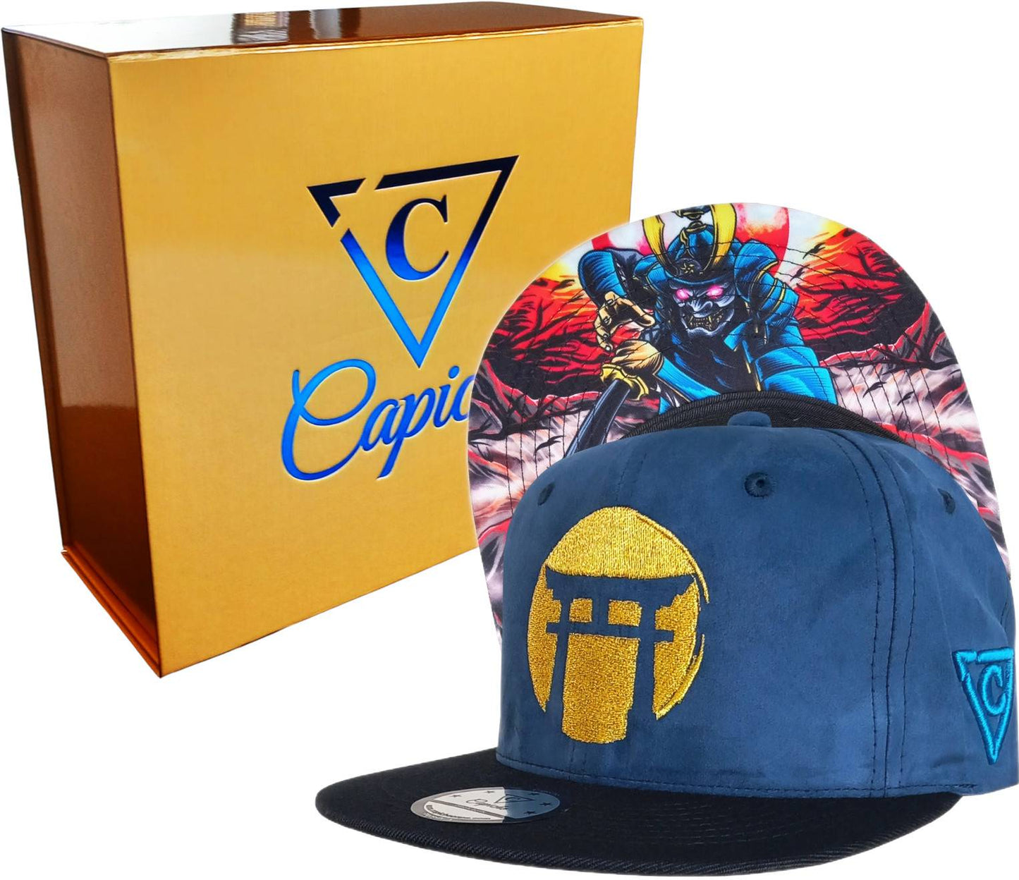 Blue Samurai Snapback - Suede/Golden Thread