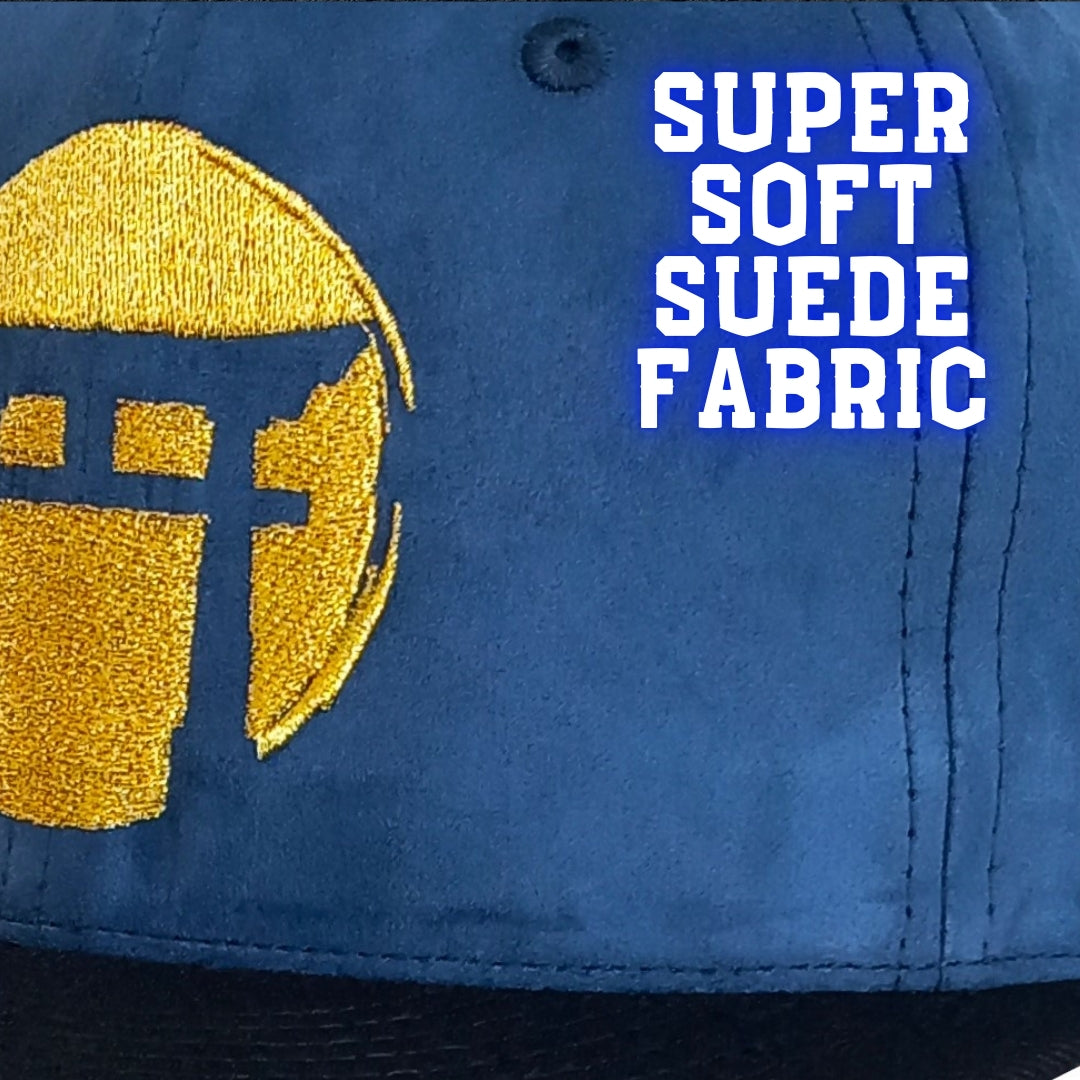 Blue Samurai Snapback - Suede/Golden Thread