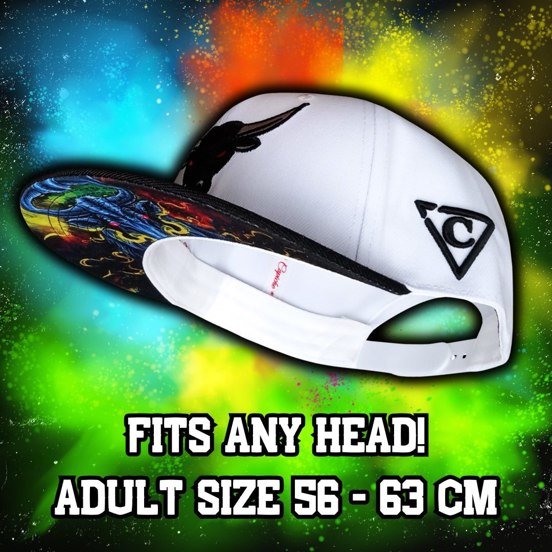 Bull Snapback - White/Black