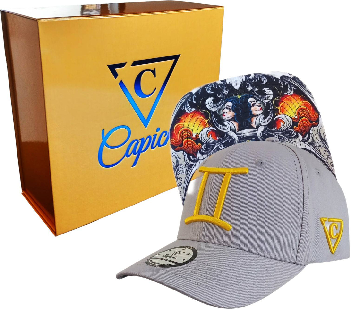 Zodiac Gemini Curved Cap - Light Grey