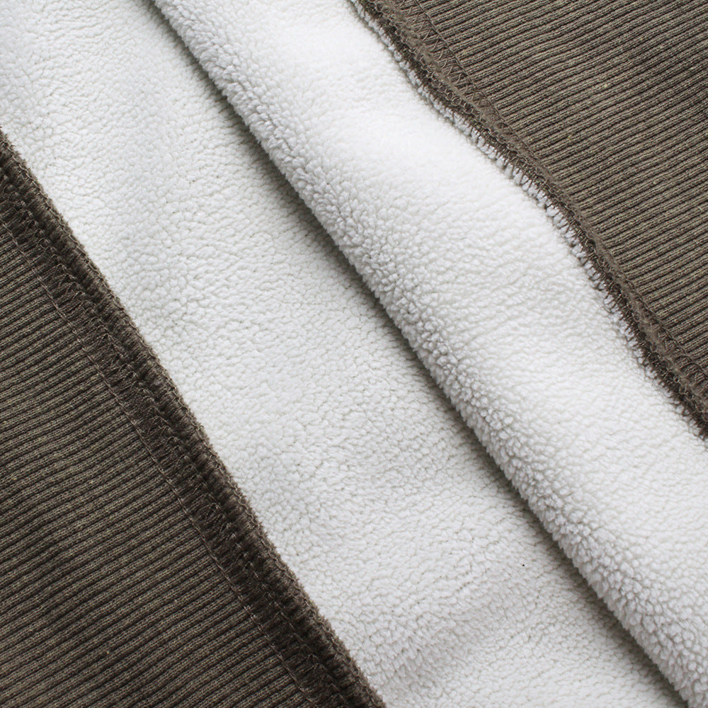 Men's Street Depressed Cross Velvet Padded Hoodie