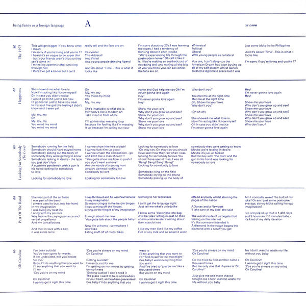 The 1975 Being Funny In A Foreign Language  Blue Liquid Limited edition