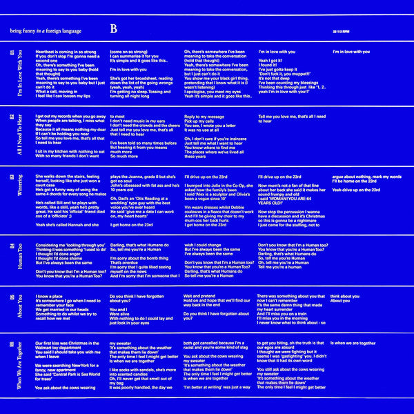 The 1975 Being Funny In A Foreign Language  Blue Liquid Limited edition