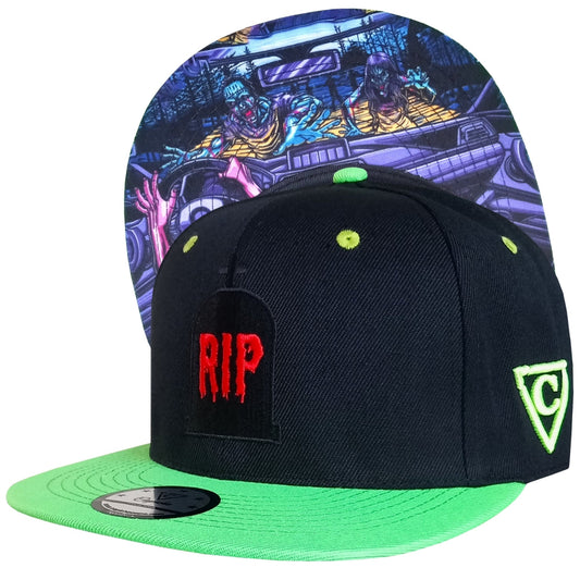 Zombie Attack Snapback - Black/Neon Green