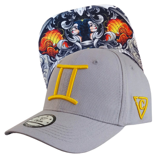 Zodiac Gemini Curved Cap - Light Grey