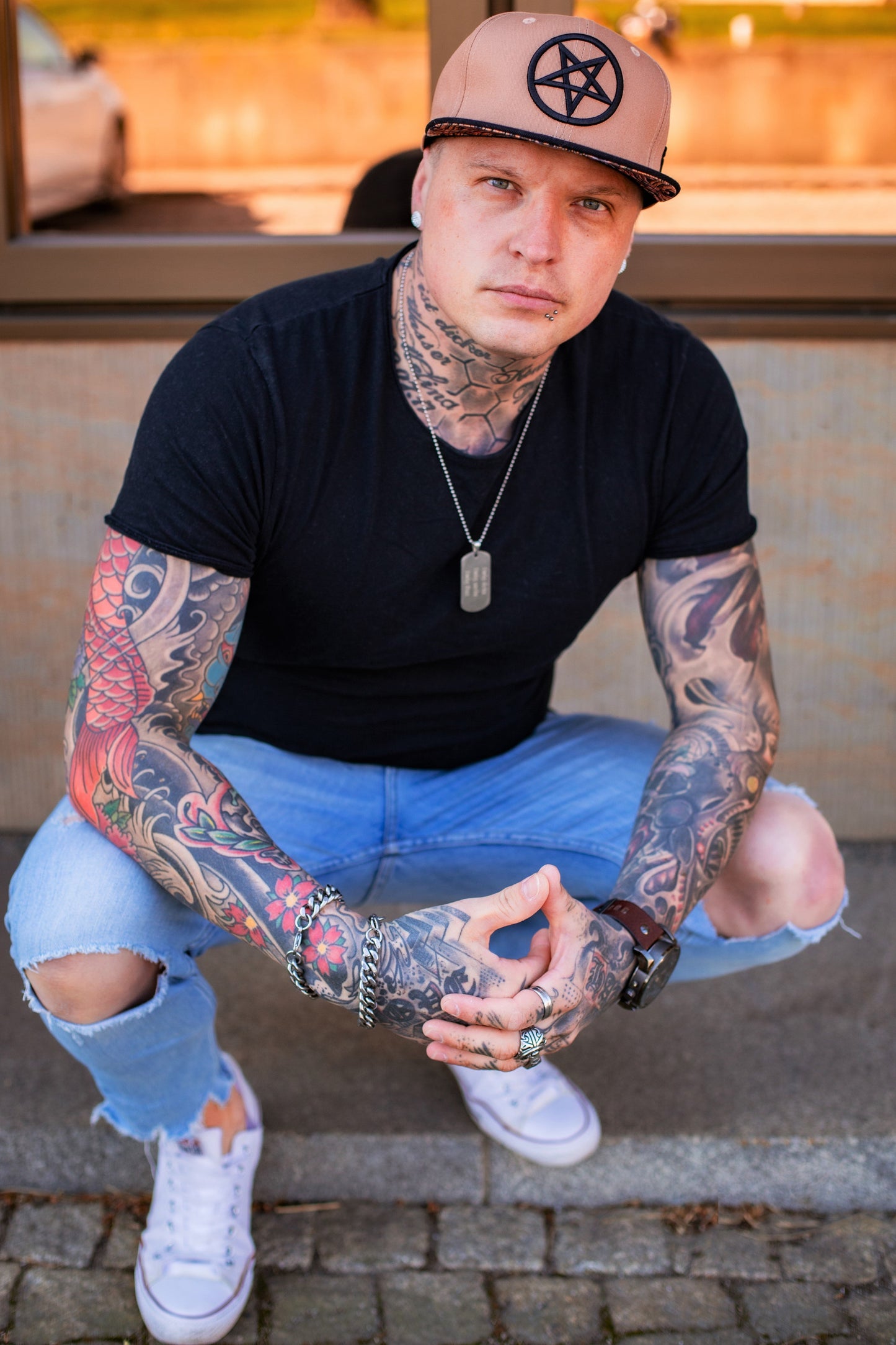 Cursed Priest Snapback - Light Brown