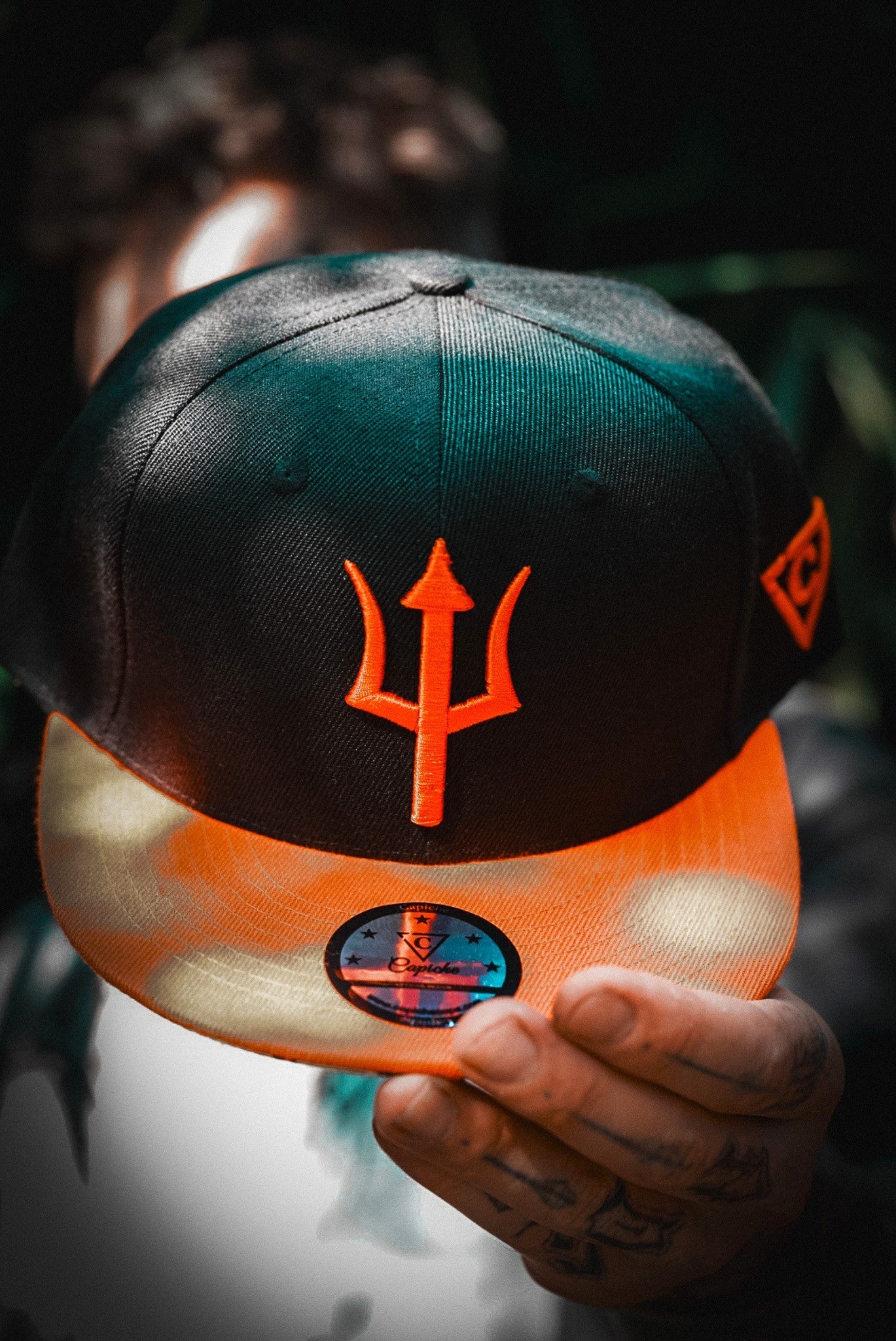 Aethon Snapback - Black/Orange