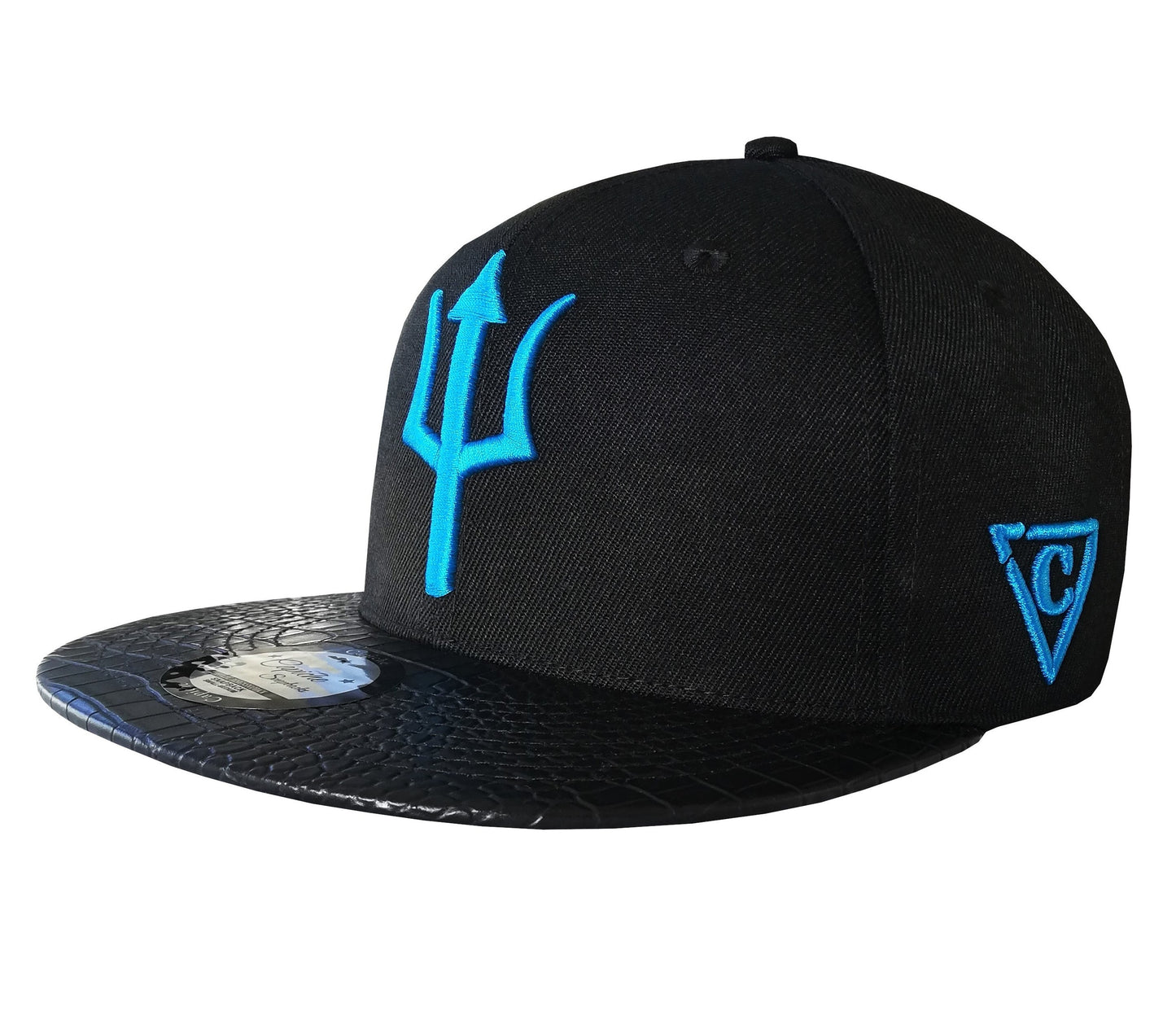 Nyx Snapback - Black/Faux Leather