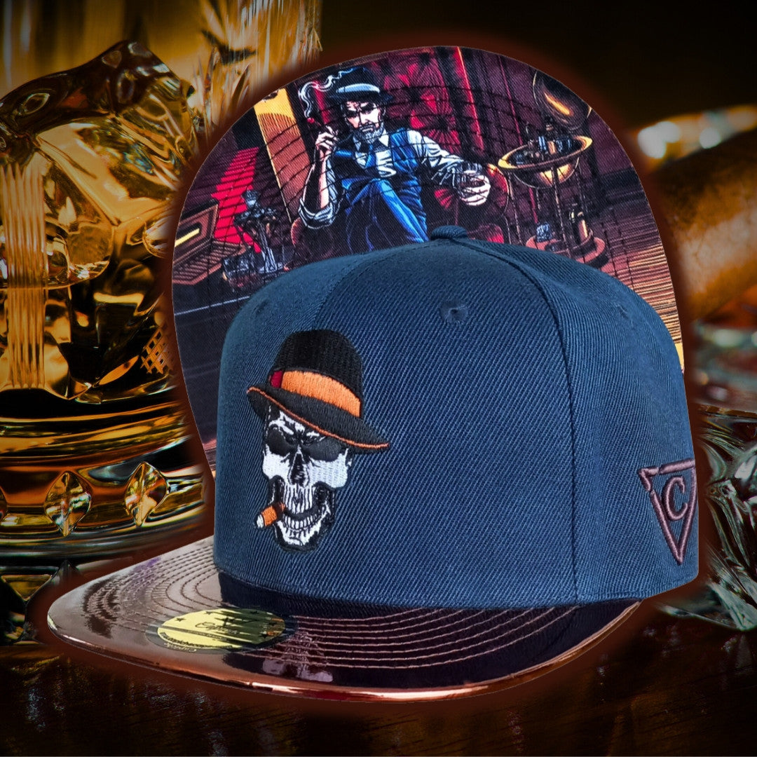 Cigar Snapback - Dark Blue/Brown Metallic