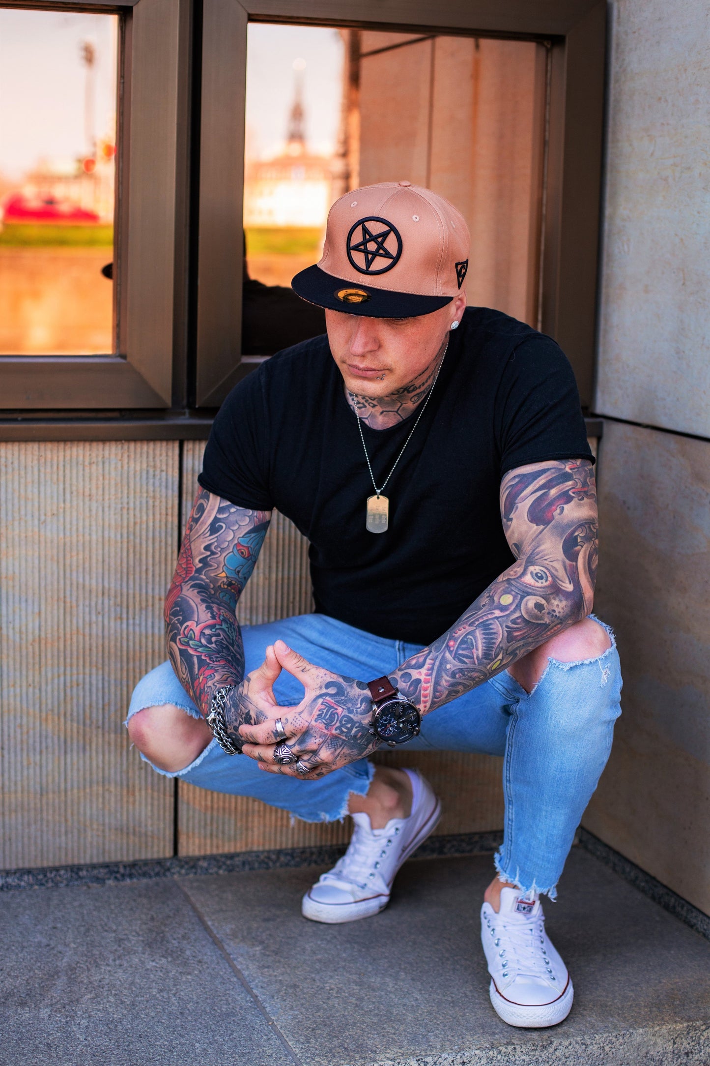 Cursed Priest Snapback - Light Brown