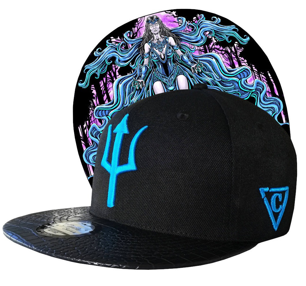 Nyx Snapback - Black/Faux Leather
