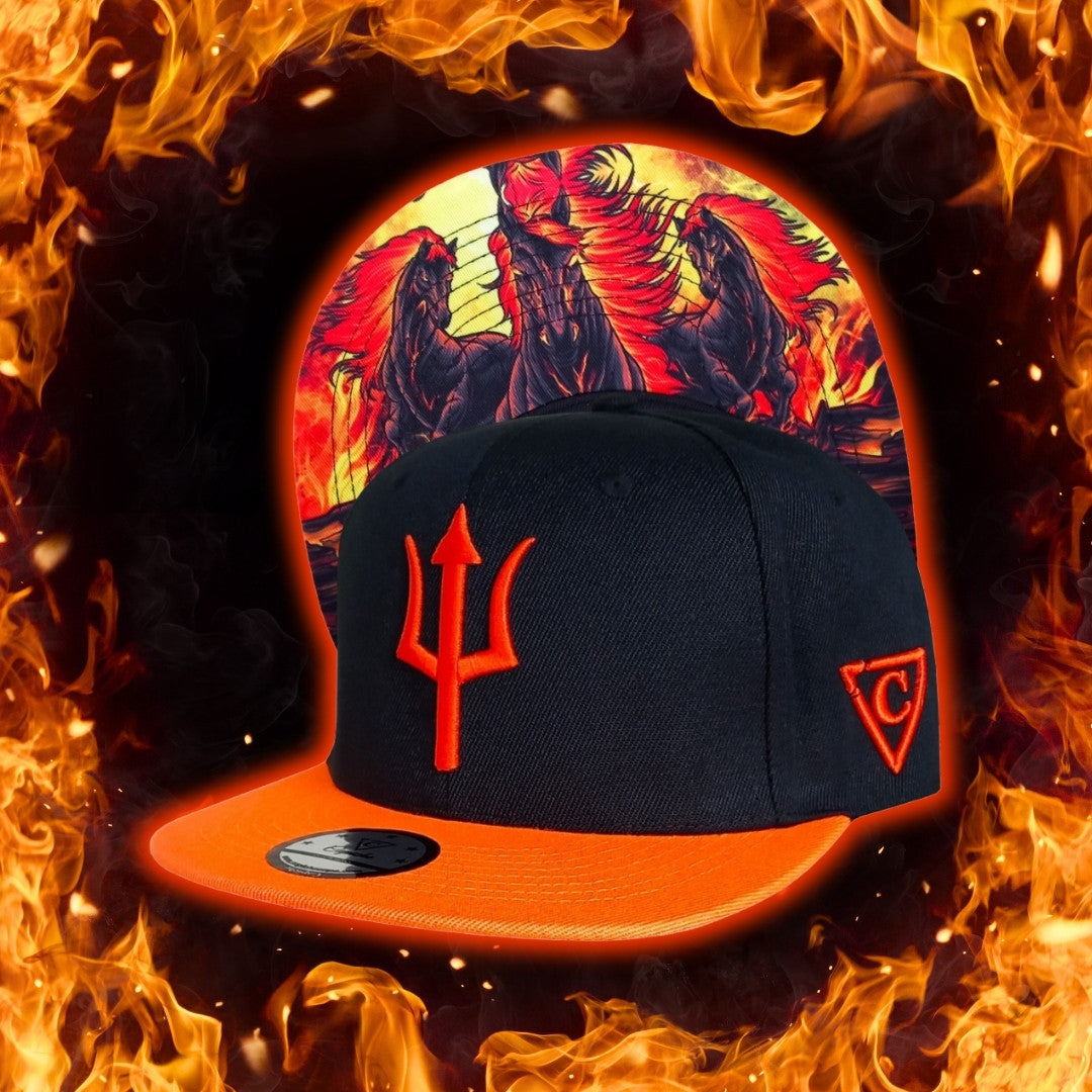 Aethon Snapback - Black/Orange